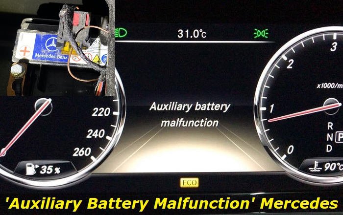 Auxiliary battery malfunction mercedes benz